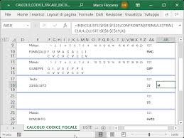 Calcolo Codice Fiscale Excel Excel Per Professionisti