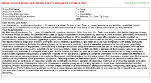 This site contains affiliate links from which we receive a compensation (like amazon for example). Occupational Health And Safety Specialist Cover Letter