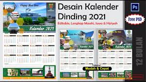 Pada paket jasa desain kalender ini juga . Template Desain Kalender Dinding 2021 12 Bulan Di Photoshop Free Psd Calender Design Youtube
