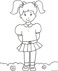 Dibujo Niña Para Colorear