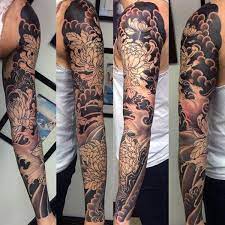 Japanese tattoo sleeve by @daniel.ekdahl. 80 Water Tattoos For Men Masculine Liquid Designs Japanese Tattoo Japanese Sleeve Tattoos Japanese Tattoos For Men