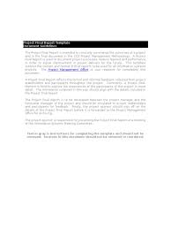 Correct identification of the few, major issues that held the for example, let's say that a marketing campaign didn't hit its goal because an email was sent late. Project Final Report Template Project Management Cognition