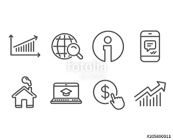 Set Of Chart Buy Currency And Message Icons Website