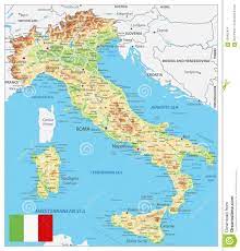 Βενετία ιταλία χαρτησ και ναυτιλιασ. Italy Physical Map Stock Vector Illustration Of Rome 100455474