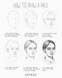 Arteza On Instagram Want To Learn How To Draw A Face Like A Pro Try This Step By Step Tutoria Drawing Tutorial Face Face Proportions Drawing Face Drawing