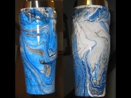 Diy How To Make Swirl Spray Painted Yeti Ozark Trail Rec Pro Youtube Yeti Cup Designs Diy Tumblers Tumbler Cups Diy