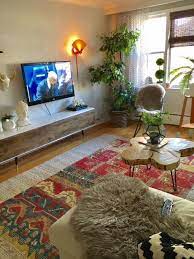 Boho Living Room Wall Light Aztec Rug Midcentury Tv Stand Diy Midcentury Tv Stand Karlst Living Room Decor Rustic Boho Living Room Wall Lights Living Room