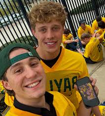 It seems like only yesterday they were wide-eyed freshmen, running the Line  for the first time. 🐻💛 Today they're seniors, running the Line once more  before heading out into the world: