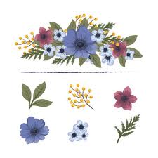 Download Floral Composition With Colorful Flower For Free Colorful Flowers Vector Free Floral