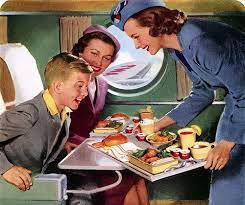 Junior Was Really Really Into His Airline Meal Vintage Airline Airplane Travel 1950s Fifties Hos Vintage Ads Vintage Airlines Vintage Travel Posters