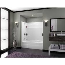 Delta Styla 30 875 In W X 60 In L White Acrylic Rectangular Left Hand Drain Alcove Bathtub Lowes Com One Piece Tub Shower One Piece Shower Shower Tub