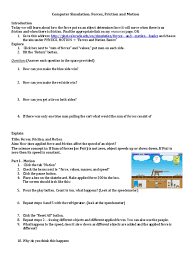 Phet forces and motion worksheet answers. 2 13 5 Phet Lab Sim Forces Motion Basics Pdf Friction Force