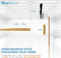 BlueStars Universal Toilettengriff Ersatzteil-Kit mit Edelstahl-Klappketten  - Kompatibel mit Kohler WC-Tank-Spülhebel passend für Front-WC-Modelle - 2  ...