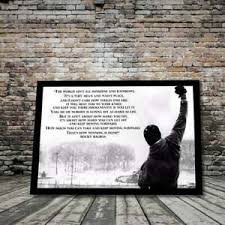 Rocky movie poster lobby #1 sylvester stallone carl wethers burgess meredith. Rocky Balboa Quote Poster Decor Print Poster Rocky Balboa Movie Poster Ebay