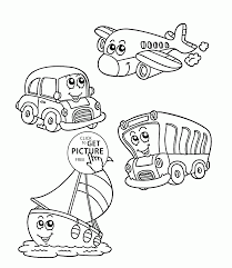 These crafts are suitable for preschool, kindergarten and primary school. Funny Transportation Coloring Page For Kids Coloring Pages Printables Free Wuppsy Com Coloring Book Pages Kindergarten Coloring Pages Coloring Pages