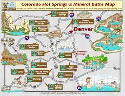 Copyright office relief includes indexes, text, maps of colorado springs, pikes peak region, and central colorado, and col. Colorado Hot Springs Map Co Vacation Directory