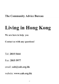 Living In Hong Kong Community Advice Bureau