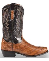 Dan Post Men S Two Tone Eel Cowboy Boots Square Toe Cowboy Boots Square Toe Boots Custom Cowboy Boots