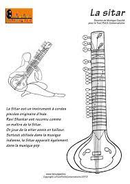 activite pour enfants eveil musical dessin coloriage de la sitar instrument musique a image africain pingouin
