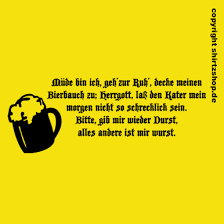 Müde bin ich, geh zur ruh, schließe beide augen zu. Shirtzshop Tausende Motive Auf Diversen Textilien Und Accessoires