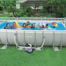 Intex Rectangular Ultra Frame Pool Set 18 Feet By 9 Feet By 52 Inch Intex To Buy Or See Just Click On Amazo Rectangular Pool Intex Rectangular Swimming Pools
