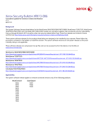 The xerox workcentre 7855 is an effortlessly streamline numerous office forms, rearrange complex office assignments, and free up organization. Xerox Security Bulletin Xrx13 Manualzz