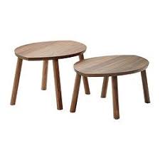 Stockholm Nesting Tables Set Of 2 Walnut Veneer Tables Gigognes Table Basse Gigogne Table Basse