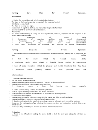 Down Syndrome Nursing Care Plan Down Syndrome Medical