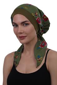 Easy Tie Headscarves with Bamboo Front for Hair Loss