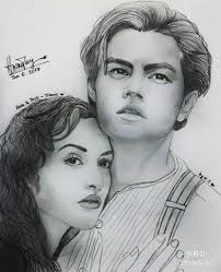 Another one shows jack and rose, from the movie titanic, with their hands. Titanic Easy Jack And Rose Drawing Novocom Top