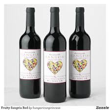 Fruity Sangria Red Wine Label Zazzle Com Red Sangria Red Wine Red Wine Labels