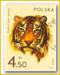 Poland Sumatran Tiger Panthera Tigris Sumatrae The Sumatran Tiger Is The Only Surviving Member Of The Sunda Islands Group Cat Stamp Stamp Collecting Stamp