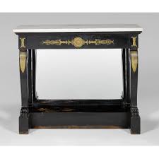 C1810 A Gilt Bronze Mounted Ebonised Console Table Stamped Jacob D R Meslee Empire Circa 1810 Estimate 2 500 Antique Sewing Table Console Table Table