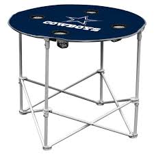 Nfl 30 Circular Folding Table Chairs Logo Tailgate Table Round Folding Table