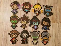 Perler Overwatch Pixel Art D Va Pharah Reaper Tracer Genji Lucio Symmetra Mccree Sombra M Pixel Art Pattern Diy Perler Beads Pixel Art
