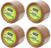 YAJNAS 3 Inch 100 Meters, Pack of 4, 50 Microns Brown BOPP ...