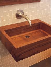 wood sink, sink, wooden bathroom