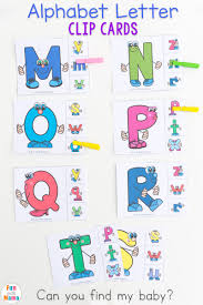 Adding letters to knitting is a great way to make a personal statement on a blanket, swea. Uppercase And Lowercase Letter Matching Clip Cards Fun With Mama