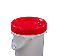 LIFE LATCH® NEW GENERATION 1.25 GALLON PLASTIC PAIL WITH RED SCREW TOP LID
