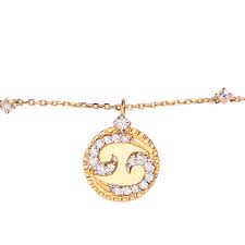 925 sterling silver in 18k yellow. Cancer Zodiac Necklace Buy Gold Diamond Necklace Online In Uae