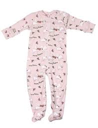 Lullaby Set Baby Girls Sweet Dreams Zipped Footie Pajamas Merry Christmas Lambs Pink