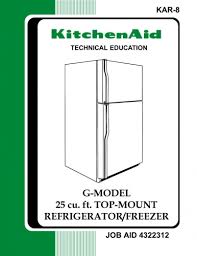 Maybe you would like to learn more about one of these? Kitchenaid Top Mount Refrigerator Technical Education Manual