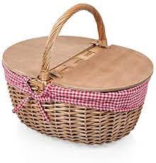 Beautiful picnic basket for any event: Picnic Time Country Picnic Basket With Liner Red White Gingham Amazon Ae