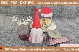 Diy paper christmas table decorations. Diy Christmas Table Decoration Templates Grafik Von Lasquare Info Creative Fabrica