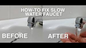 Have just had new bathroom fitted and the hot water flow from the basin mixer tap is so slow (cold water flow is fine) have been. How To Fix Slow Water Faucet Youtube