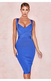 Clothing Bandage Dresses Sharna Cobalt Blue Cinch Waist Bandage Dress In 2020 Bandage Dress Bodycon Blue Bandage Dress Bandage Dress