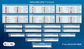 Euro Full Schedule 2016 The Jdt Dot Com
