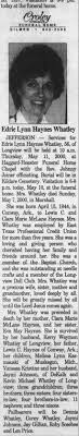 Obituary for Edrie Lynn Haynes Whatley, 1944-2000 (Aged 56)