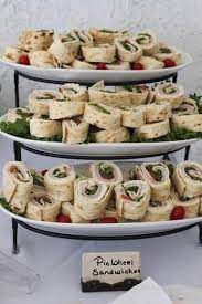 Nice A Couple Varieties Like Chicken Avocado Blt Smoked Salmon Cream Cheese Dill Maybe One With Brunch Appetizers Baby Shower Menu Baby Shower Brunch