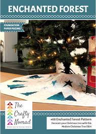 Family run business selling fresh cut christmas trees from the state of oregon for the past fifteen years. Enchanted Forest Christmas Tree Skirt Pattern Paper Pattern The Crafty Nomad Sewing Classes Quilt Patterns